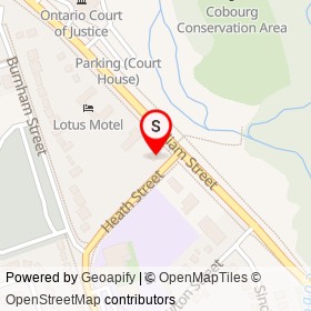 Wendy's on William Street, Cobourg Ontario - location map