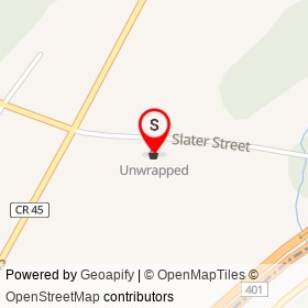 Unwrapped on Slater Street, Cobourg Ontario - location map