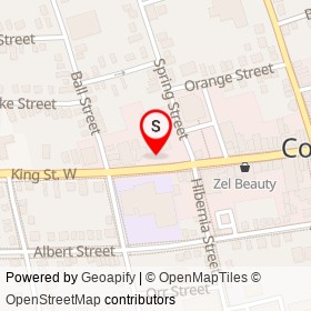 Jim's Pizza Palace Ltd on King Street West, Cobourg Ontario - location map