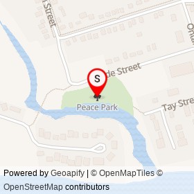 Peace Park on , Cobourg Ontario - location map