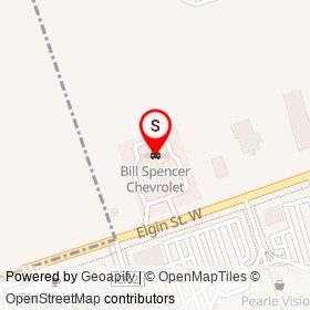Bill Spencer Chevrolet on Elgin Street West, Cobourg Ontario - location map