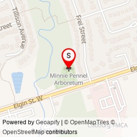 Minnie Pennel Arboretum on , Cobourg Ontario - location map