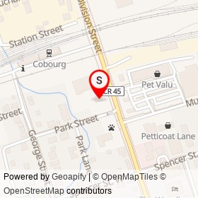 KFC on Park Street, Cobourg Ontario - location map