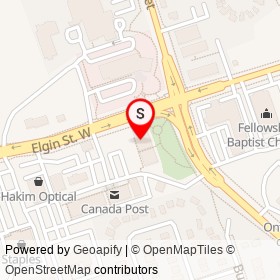 Quattro Hair Design on Elgin Street West, Cobourg Ontario - location map