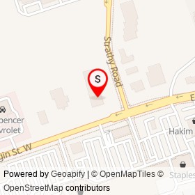 241 Pizza on Strathy Road, Cobourg Ontario - location map