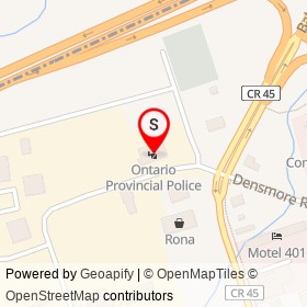Ontario Provincial Police on Veronica Street, Cobourg Ontario - location map