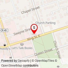 Meet at 66 King East on King Street East, Cobourg Ontario - location map