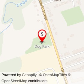 Dog Park on , Cobourg Ontario - location map