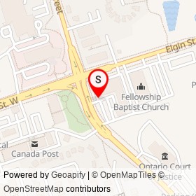 Electric Car Charging on William Street, Cobourg Ontario - location map