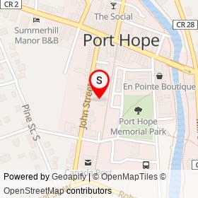 Chez Maggay on Lent Lane, Port Hope Ontario - location map