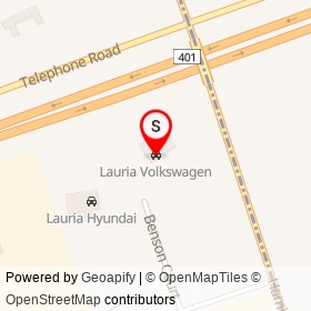 Lauria Volkswagen on Benson Court, Port Hope Ontario - location map