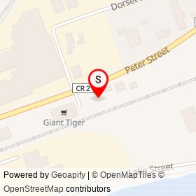 Tim Hortons on Peter Street, Port Hope Ontario - location map