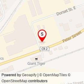 Lakeridge Chrysler on Peter Street, Port Hope Ontario - location map