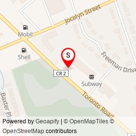 KFC on Toronto Road, Port Hope Ontario - location map