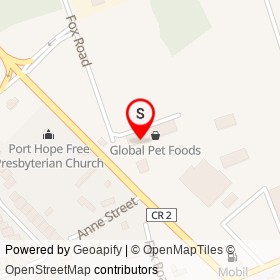 Five Star Chinese Restaurant on Fox Road, Port Hope Ontario - location map