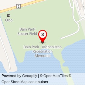 Bain Park - Afghanistan Repatriation Memorial on , Quinte West Ontario - location map