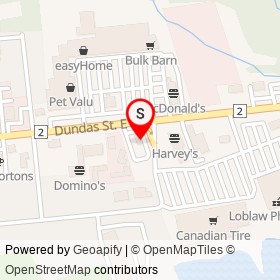 A&W on Dundas Street East, Quinte West Ontario - location map