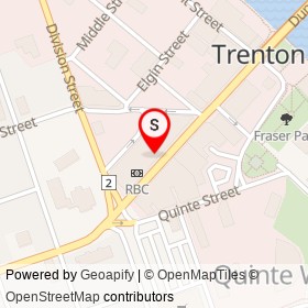 Mission Thrift Store on Dundas Street West, Quinte West Ontario - location map