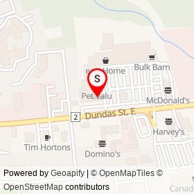 Mark's on Dundas Street East, Quinte West Ontario - location map