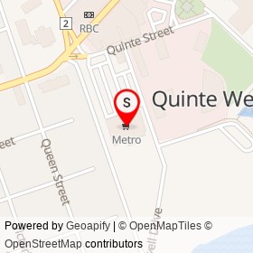 Metro on Quinte Street, Quinte West Ontario - location map