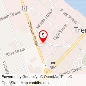 The Celtic Pub on King Street, Quinte West Ontario - location map