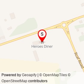 Heroes Diner on Hamilton Road, Quinte West Ontario - location map