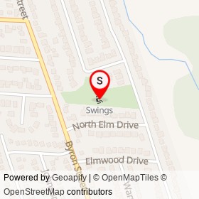 Swings on North Elm Drive, Quinte West Ontario - location map