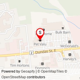 Pet Valu on Dundas Street East, Quinte West Ontario - location map