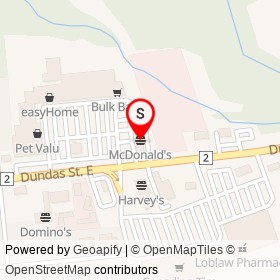 McDonald's on Dundas Street East, Quinte West Ontario - location map