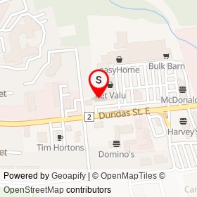 Bell on Dundas Street East, Quinte West Ontario - location map