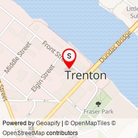 Thai Sushi on Front Street, Quinte West Ontario - location map