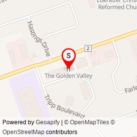 The Golden Valley on Dundas Street West, Quinte West Ontario - location map