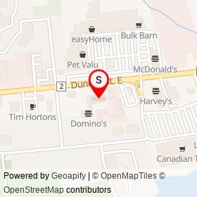 Trenton Sushi Buffet on Dundas Street East, Quinte West Ontario - location map
