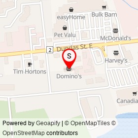 Domino's on Dundas Street East, Quinte West Ontario - location map