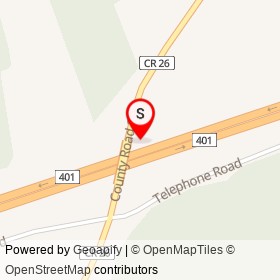 Northumberland on Highway 401, Brighton Ontario - location map