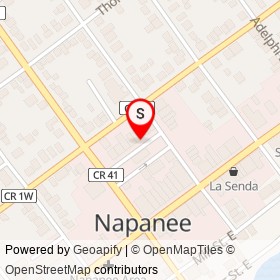 Maritime Travel on Market Square, Napanee Ontario - location map