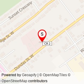Fox Motor Inn on Dundas Street West, Napanee Ontario - location map