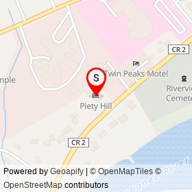 Piety Hill on Dundas Street West, Napanee Ontario - location map