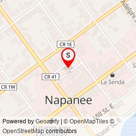 Napanee Town Hall on John Street, Napanee Ontario - location map