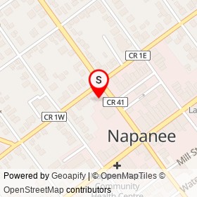 Circle K on Bridge Street West, Napanee Ontario - location map