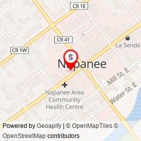 Your Shoe Store & Repairs on Dundas Street West, Napanee Ontario - location map