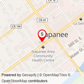 Colleen's Hair Stop on Dundas Street West, Napanee Ontario - location map