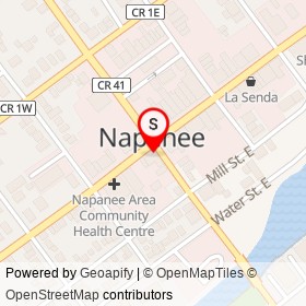 Touch of Glass on Centre Street North, Napanee Ontario - location map