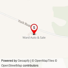 Ward Auto & Sale on York Road, Shannonville Ontario - location map