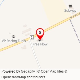 Free Flow on Old Highway 2, Belleville Ontario - location map