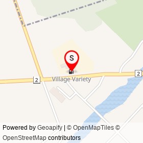 Village Variety on Old Highway 2, Shannonville Ontario - location map