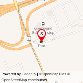 Esso on Wallbridge-Loyalist Road, Belleville Ontario - location map