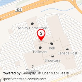 Maurices on North Front Street, Belleville Ontario - location map