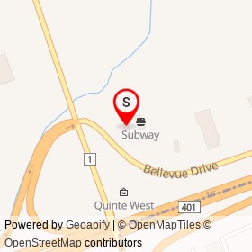 Ultramar on Bellevue Drive, Belleville Ontario - location map