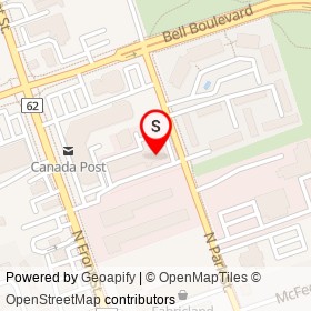 Comfort Inn on North Park Street, Belleville Ontario - location map